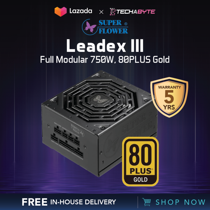 Superflower LEADEX III Gold 750W Full Modular Power Supply Lazada