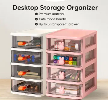 Cute Desktop Storage Box, Transparent Small Drawer Desk, Plastic