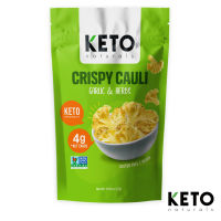 ขนมคีโต ดอกกะหล่ำทอดสูญญากาศ Cauliflower Chips Garlic &amp; Herb Keto snacks 1 ห่อ