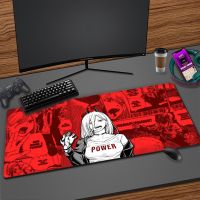 ☋ Anime Mousepad Locking Edge XXL Chainsaw Man Mouse Pad Gaming Accessories Rubber Speed Control MouseMat Manga Player Desk Mats