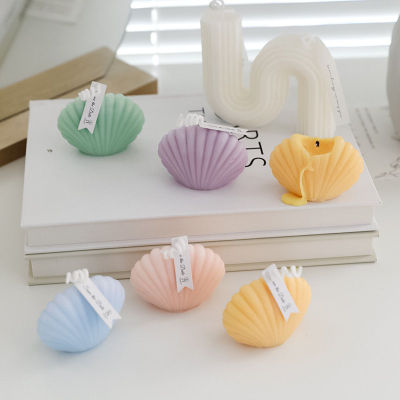 【CW】1PC Shell Candle Home Decoration Birthday Decoration Soy Wax Scented Candles Wedding Decoration Photography Props