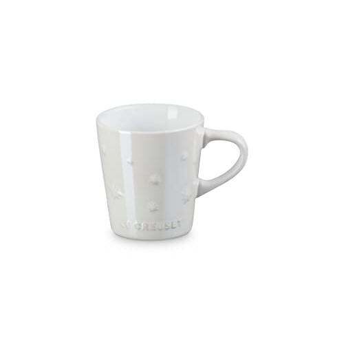 Le Creuset Mug Star Relief 350ml White Luster Microwave Oven Dishwasher