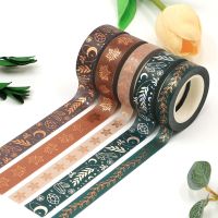 Vintage date maple leaf Foil Masking Washi Tape Decorative Adhesive Tape Diy Scrapbooking Sticker Label Stationery