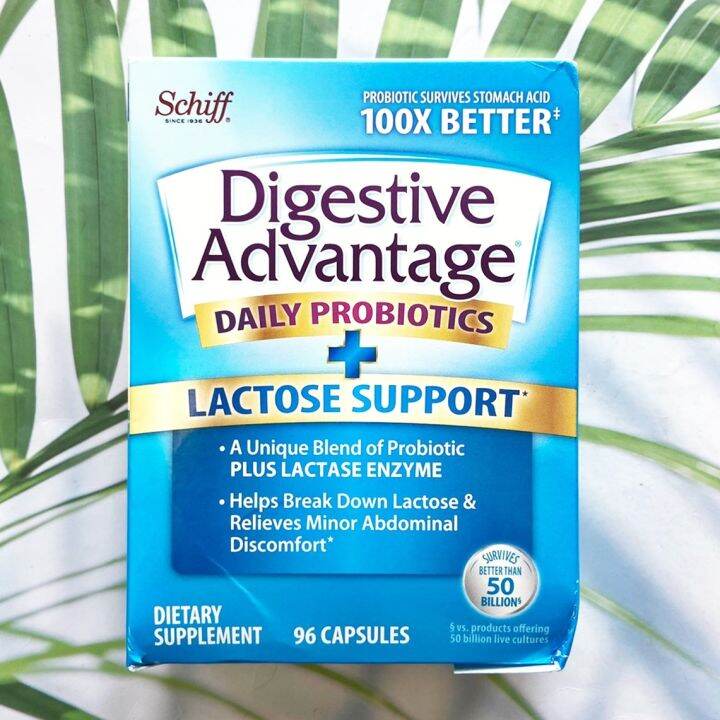 อาหารเสริม โปรไบโอติก ย่อยอาหารและ แลคโตส Digestive Advantage Daily