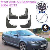 สำหรับ Audi A3 Sportback 2004 2005 2006 2007 2008 2009 2010 2011 2012 2013 Mud Flaps Mudguards Splash Guards Fender อุปกรณ์เสริม8P