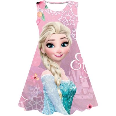 〖jeansame dress〗2022ใหม่ Elsa ชุดสาวฤดูร้อนชุดเจ้าหญิงคอสเพลย์เครื่องแต่งกายชุดเด็กคริสต์มาสวันเกิดแฟนซีปาร์ตี้ Vestidos Menina