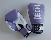 นวม ชกมวย เดชา ม่วง ขาว DECHA Boxing Gloves Semi Leather 8-10-12-14-16 oz. ต่อยมวย มวยไทย