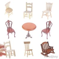 1:12 Dollhouse Miniature Furniture Wooden Dining Table Chair Model Set pretend play toy Furniture Toys for Dolls House Decor