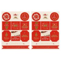 2/8 Sheets Christmas Sticker Labels Santa Claus Snowman DIY Adhesive Gift Tags Present Seal Labels Scrapbooking  Decor Stickers Labels