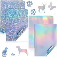 5pcs A4 210x297mm Size Laser Sticker Rainbow Star Snowflake Waterproof Diy Cropped Scrapbooking Stickers Available for Printing