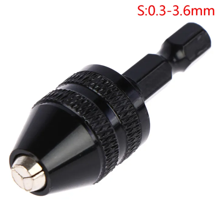 1/4'' Hex Shank Keyless Drill Chuck Quick Change Adapter Converter
