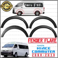 Fender Flares Flare Matte Black 6 Pcs For Toyota Hiace Commuter Van 2005-2018 