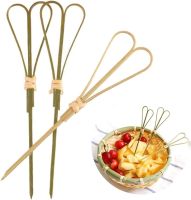 100Pcs 12cm 100Pcs Convenient Disposable Bamboo Forks Party Buffet Fruit Sticks Desserts Cocktail Decoration Wedding Party Supplies 12cm