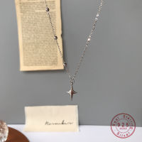 925 Sterling Silver Exquisite Star Pendant Necklace Women Bohemian Classic Vintage Birthday Party Gift Jewelry