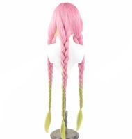 Anime Demon Slayer Kanroji Mitsuri Kimetsu No Yaiba Cosplay Wigs Pink Green Gradient Synthetic Heat Resistant Hair xng