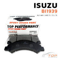 ผ้าเบรคหน้า ISUZU ELF NKR / NPR 71 / 72 / 75 - BI1939 - TOP PERFORMANCE JAPAN - ผ้าเบรก อีซูซุ DB1939 ของแท้ รับประกัน3เดือน