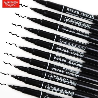 10pcs Double Headed Permanent Oily Marker Pen Twin Tip Waterproof Oily Marker Pen Set for Arts Painting Office &amp; School Supplies