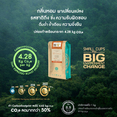 Ratika | ดื่มกาแฟฮิลล์คอฟฟ์ ช่วยลดโลกร้อนได้ Low Carbon Coffee เมล็ดกาแฟคั่วอาราบิก้า คั่วกลาง (Thai Espresso Roast) Arabica