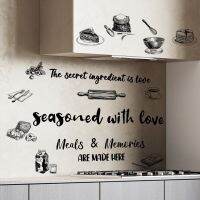 [COD] MS8059 Knife and Fork English Slogan Wall Sticker Restaurant Self-adhesive