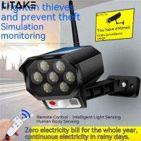 LITAKE 42led การรักษาความปลอดภัยพลังงานแสงอาทิตย์แสง Motion Sensor จำลองกลางแจ้งกล้องปลอมชนบทสวนโคมไฟติดผนังกันน้ำ