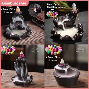 Shop Ceramic Backflow Incense Burner Gift 10pcs Backflow Incense Pair Fish  Incense Holder Sandalwood Incense with great discounts and prices online -  Apr 2024