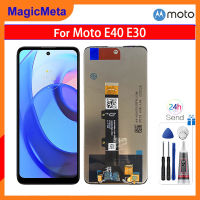 MagicMeta ของแท้สำหรับ Motorola Moto E40/Moto E30หน้าจอ LCD อะไหล่หน้าจอสัมผัสตัวประกอบดิจิตอลสำหรับ Motorola Moto E40 E30 XT2158-6