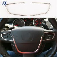 New prodects coming Steering Wheel Trim Cover For Peugeot 508 2011 2016 Chrome Center Console Interior Decoration Styling Stainless Steel Bezel