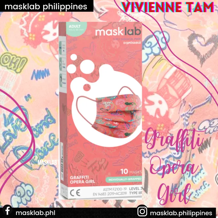 masklab GRAFFITI OPERA GIRL ( VIVIENNE TAM ) ADULT 3PLY SURGlCAL