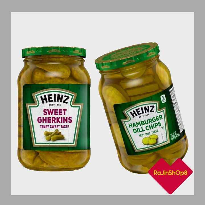 HEINZ Premium Sweet Gherkins Pickles & HEINZ Hamburger Dill Pickle