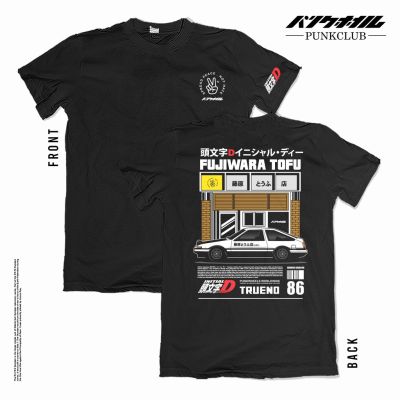 ข้อเสนอพิเศษ เสื้อยืดผ้าฝ้ายพิมพ์ลายแฟชั่น [GRAPHIC Tee ] INITIAL D, FUJIWARA TOFU เสื้อยืด ออกแบบเอง (XS ถึง 5XL)S-5XL