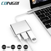 （A TOOT） USB C Hub USB 3.0 Dock Station Type C ถึงอะแดปเตอร์4K UHD ที่รองรับ HDMI สำหรับแล็ปท็อปการชาร์จ USB Ps2