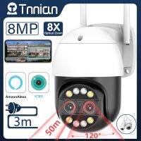 Tnnian 8MP เลนส์คู่ไร้สาย WiFi กล้อง IP 5MP 8X Optical Zoom Waterproor Night Vision Ai Human Detect กล้องรักษาความปลอดภัย Home Security กล้องวงจรปิดการเฝ้าระวัง Cam ICSEE APP