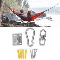 7 PCS สแตนเลสเปลญวนแขวนชุดฮาร์ดแวร์พร้อมหัวเข็มขัด Snap Hook สกรู Sun Shade Sail Fixing อุปกรณ์เสริม