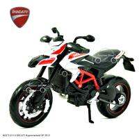 Naynaeshop โมเดลรถ มอเตอร์ไซด์ บิ๊กไบค์ DUCATI Hypermotard SP 2013 สีดำขาว (Scale 1:12)