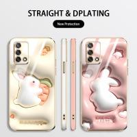 เคสโทรศัพท์สำหรับ A95 A74 OPPO 4G A93S A93 A74 5G Reno 6 Lite 4G F19S F19 4G ลายสุนัขปาชากระต่ายน่ารักการ์ตูนป้องกันรอยขีดข่วนปลอกป้องกันการตกส่งสายคล้อง