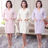 New Women Summer Towel Kimono Bath Robe Bridesmaid Robes Femme y Waffle Bathrobe Dressing Gown Bride Wedding Peignoir