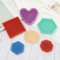 LOENLY TREE 6pcs Coaster Epoxy Cement DIY Craft Teacup Mat Mold Silicone Molds Resin Mould Crystal Glue