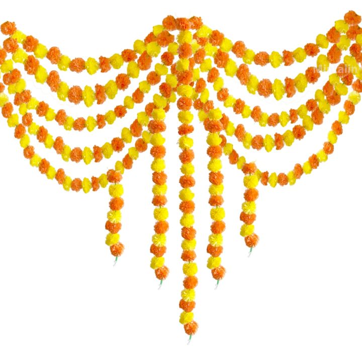 marigold-flower-garland-with-o-flowers-artificial-flowers-for-diwali-home-diy-wreath-garland-craft-decor-wedding-party