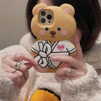 เคสโทรศัพท์เสื้อคลุมอาบน้ำ3D สำหรับ iPhone 14 13 12 11 Pro Max เคสโทรศัพท์มือถือซิลิโคนที่คลุมเคสโทรศัพท์