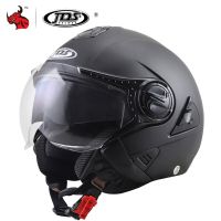 NENKI Motorcycle Helmet Double Lens Moto Helmet Open Face Motorcycle Racing Off Road Helmet Casco Moto Capacete Casque Black