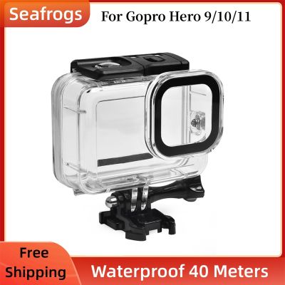 Seafrogs 40 Meters /130FT Waterproof Case Diving Shell for GoPro Hero 9/10/11 Action Camera with Bracket Mount Accessories