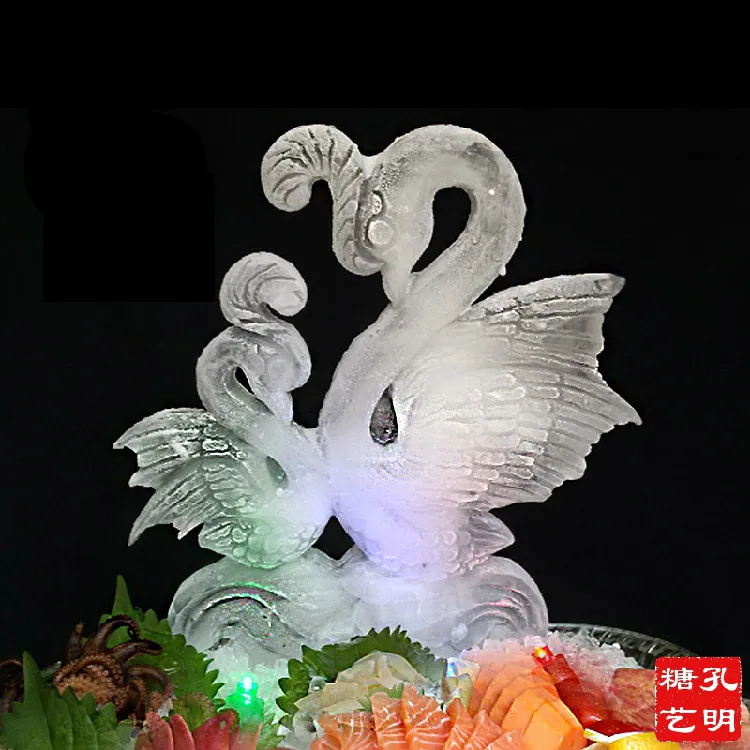 silicone mold Ice sculpture mould ice cube diyMalone carp phoenix Swan  Hourglass castle sailing blessed coco sea fish Bride