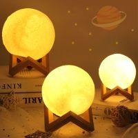 ☂ 3D Print Moon Lamp Battery LED Night Light Warm Color Moon Lamp Childrens Night Lamp Bedroom Decoration Birthday Gifts