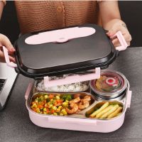 ┇❖❏ 304 Stainless Steel Lunch Box Bento Box For Kids Soup bowl with spoon and chopsticks Lunch Container Food Storage Box