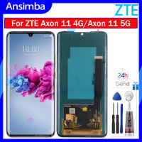 Ansimba หน้าจอ AMOLED ของแท้สำหรับ ZTE Axon 11 4G/Axon 11 5G ชิ้นส่วนหน้าจอสัมผัส LCD หน้าจอ LCD A2021แสดง A2021G สำหรับจอสำรอง ZTE Axon 11 4G 5G