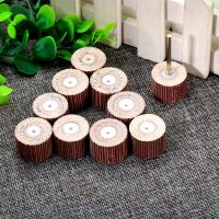 【cw】 10Pcs Grit 240 Emery Trimming Buffing Grinding Sandpaper Sanding Flap with 1Pc 3mm Shank Mandrel Tools ！