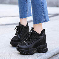 Super High Heels Platform Sneakers Women Casual Shoes Comfortable Wedges Shoes for Women Vulcanized Shoes Autumn Women Shoes PU