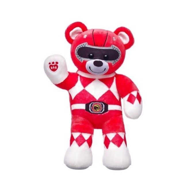 ตุ๊กตาหมี-พาวเวอร์เรนเจอร์-สีแดง-power-ranger-การ์ตูนญี่ปุ่นบิ้วอะแบร์-build-a-bearworkshop-สินค้าปีเก่าเลิกผลิต