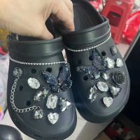 Jibbitzs Crocs Jibbitz รูปผีเสื้อสีน้ำเงิน-Crocs Jibbitz สไตล์เกาหลี