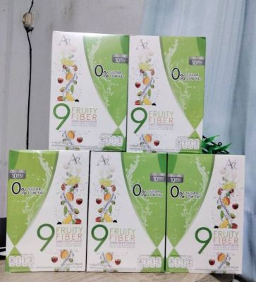 ( โปร ซื้อ 3 แถม 2)9 ฟรุตตี้ ไฟเบอร์ 9 Fruiy Fiber เครื่องดื่ม รสผลไม้รวมผสมใยอาหารชนิดผง ตรา เนเจอร์ 1 กล่อง มี 10 ซอง